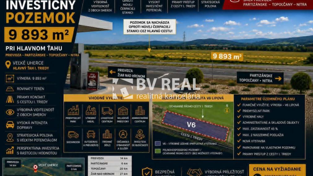 BV REAL Na predaj investičný pozemok obec Veľké Uherce FM2499