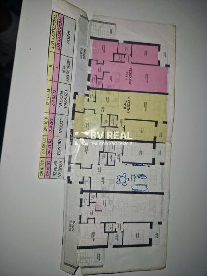 BV REAL Na predaj 3 izbový byt 86 m2+dvojgaráž Nováky FM2520