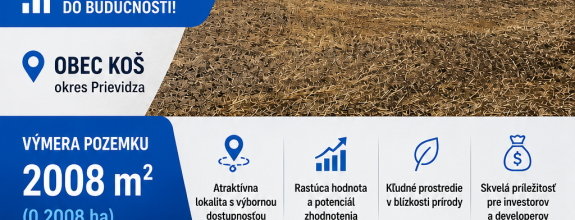 BV REAL Na predaj investičný pozemok obec Koš FM2510